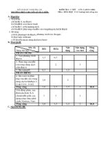 Kiểm tra 1 tiết  Lần 1 (Năm học 2014 - 2015) môn  Hóa học 11 (chương trình nâng cao)